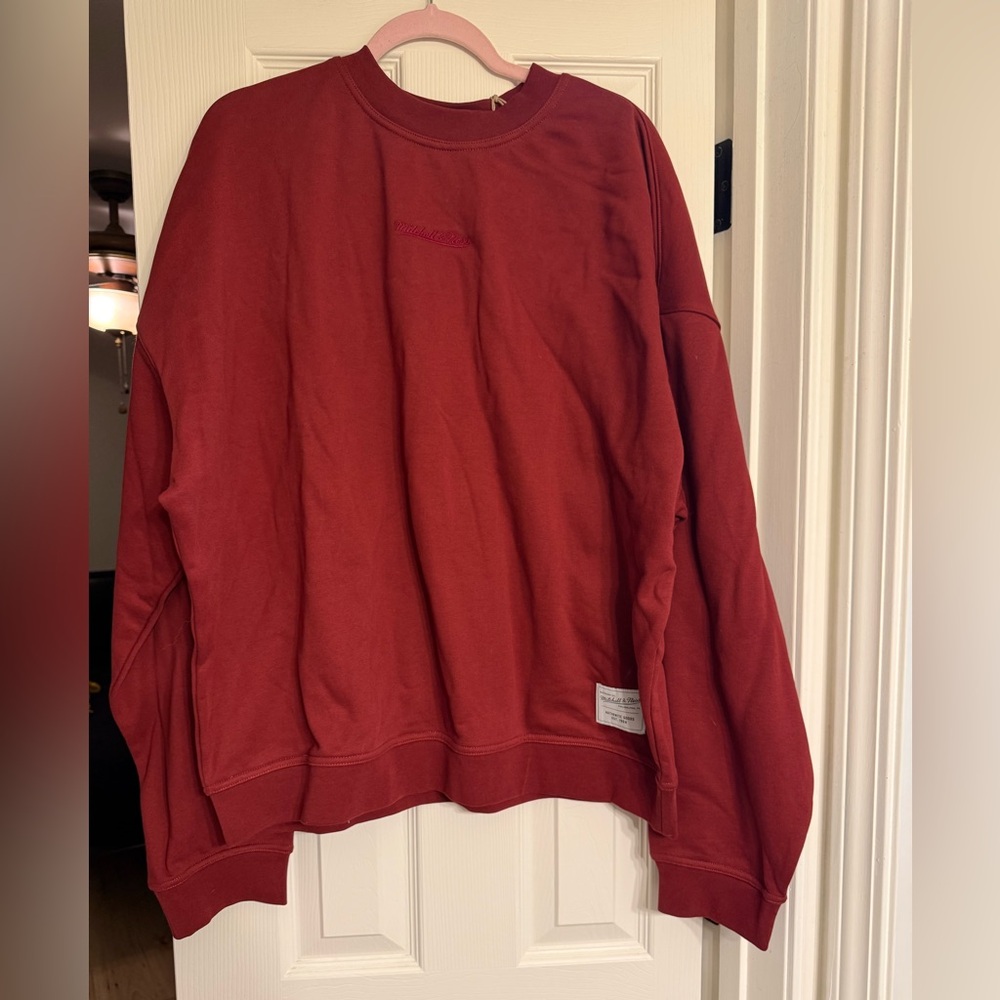 Mitchell & Ness Deep Red Crewneck Sweater XL